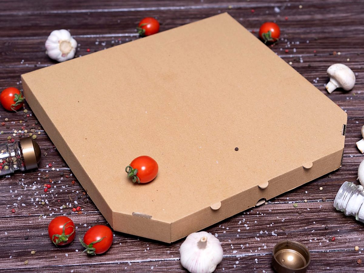 Kraft corrugated pizza box
