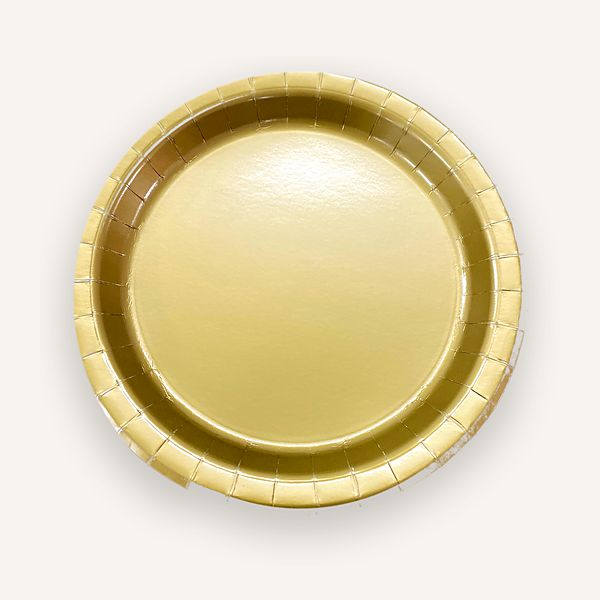 Gold paper plate