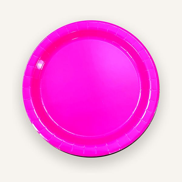 Magenta paper plate