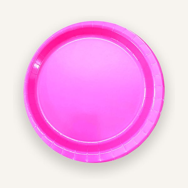 Pink paper plate