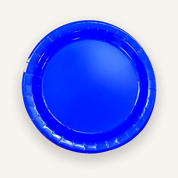 Royal blue paper plate
