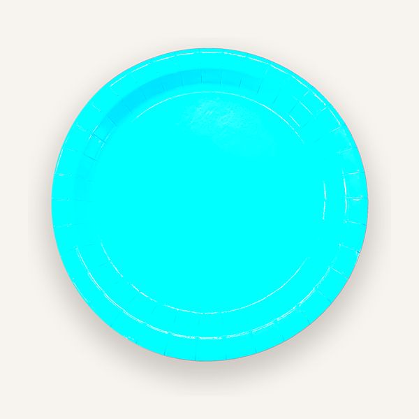 Sky blue paper plate