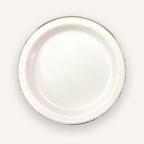 White paper plate