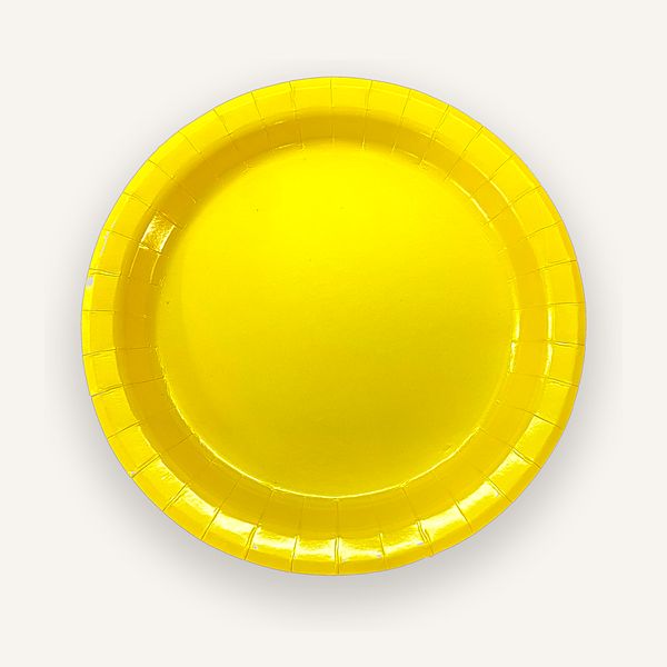 Yellow paper plate