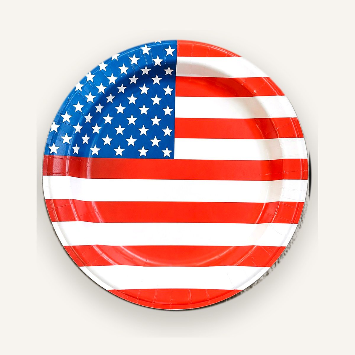 US flag printed paper plate