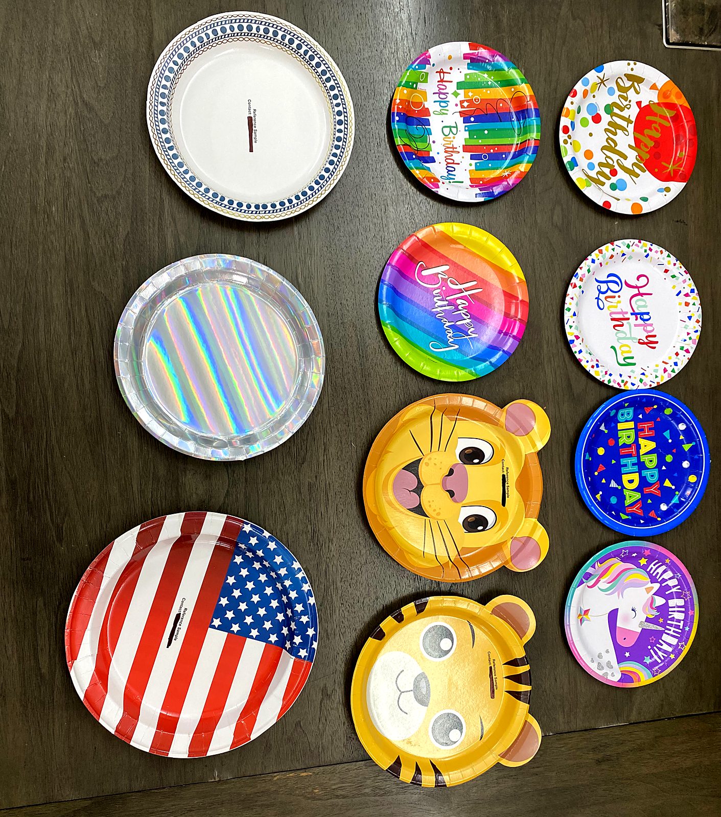 Printed and die-cut paper plate designs